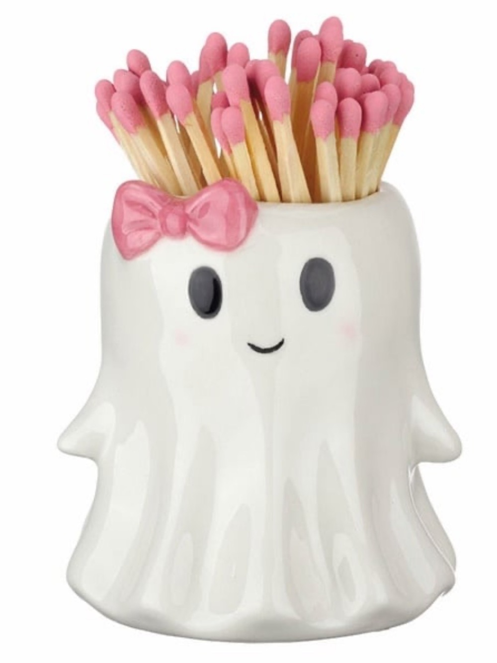 Viral Pink White Bow Ghost Match Holder Halloween Theme By Kirkton House New HTF